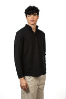 Timeclad Black Long-Sleeve Polo Shirt