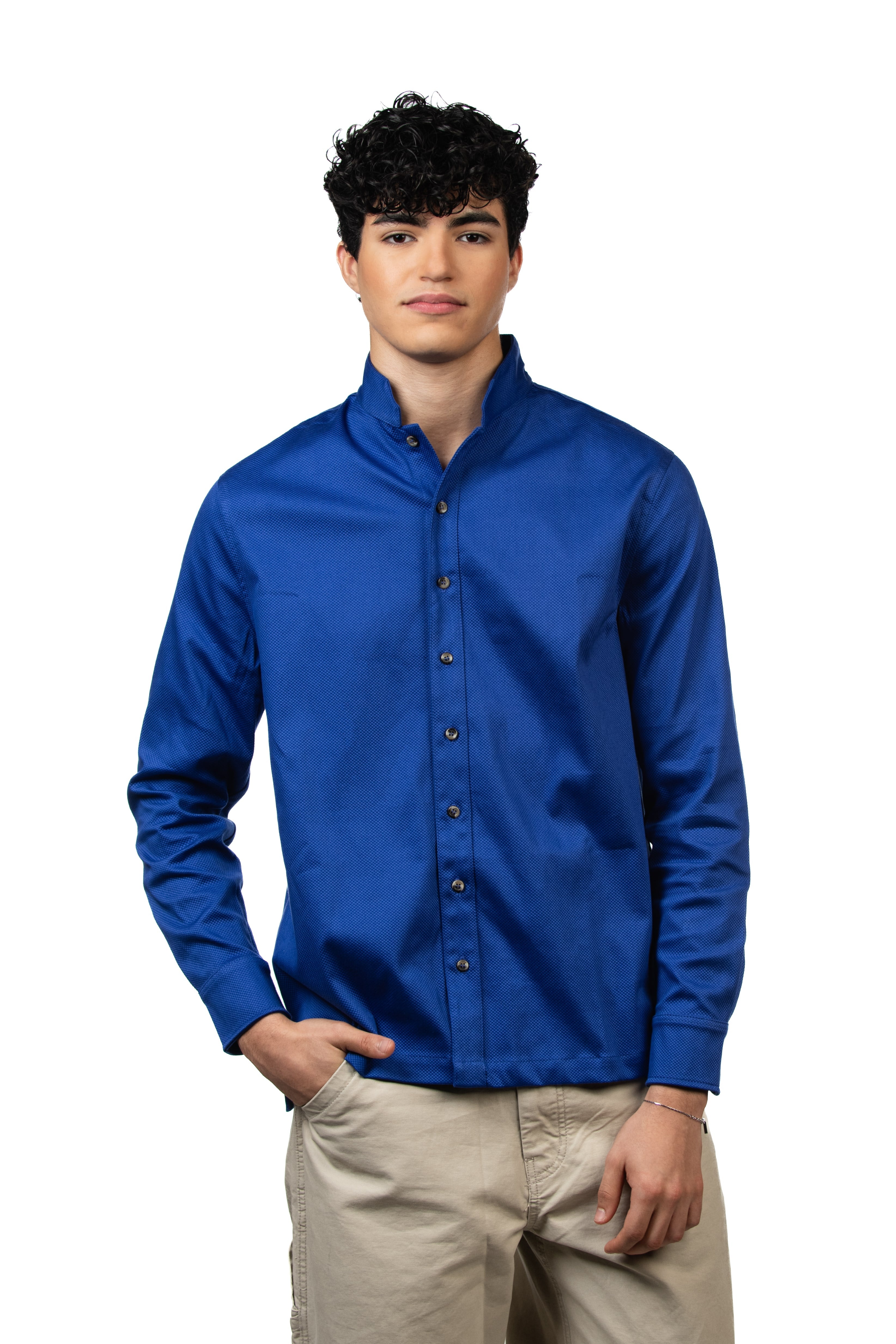 Timeclad Blue Long-Sleeve Oxford Shirt