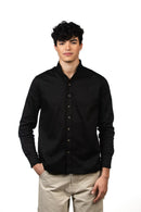 Timeclad Black Long-Sleeve Oxford Shirt