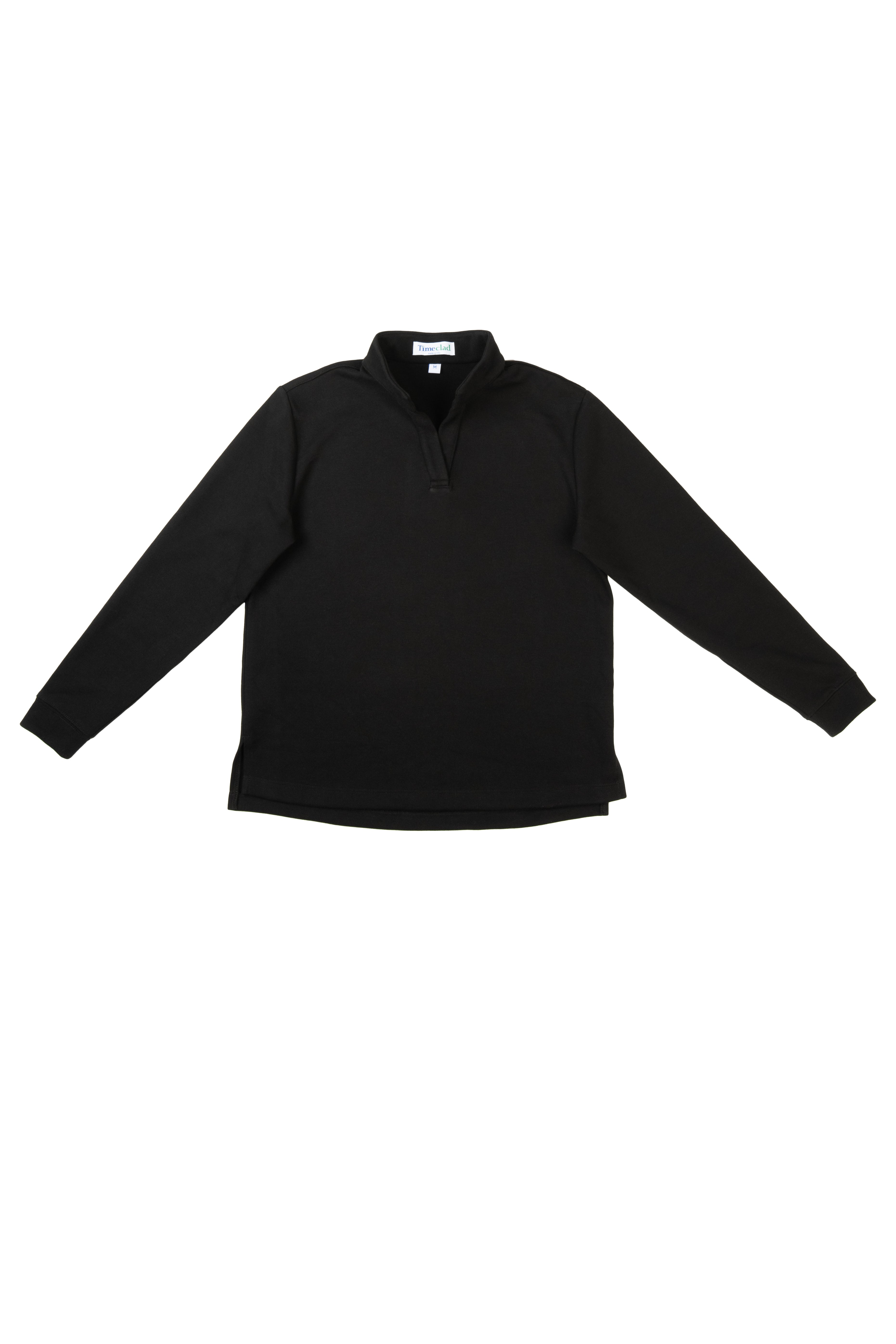 Timeclad Black Long-Sleeve Polo Shirt