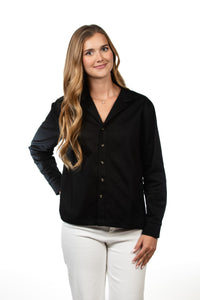 Timeclad Black Long-Sleeve Oxford Shirt