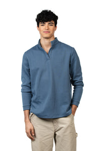 Timeclad Blue Long-Sleeve Polo Shirt